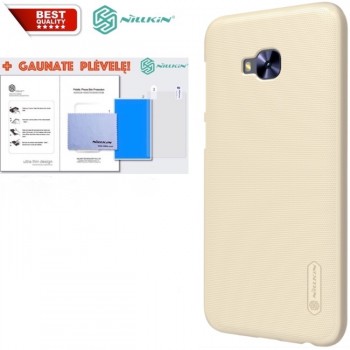Auksinis Nillkin frosted shield dėklas + plėvelė (ZENFONE 4 SELFIE PRO ZD552KL)